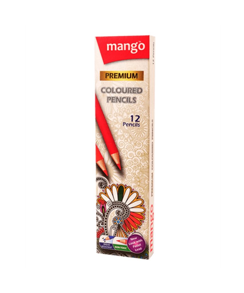 Colour Pencil (Mango Premium) 12 Colours | M.D. Gunasena